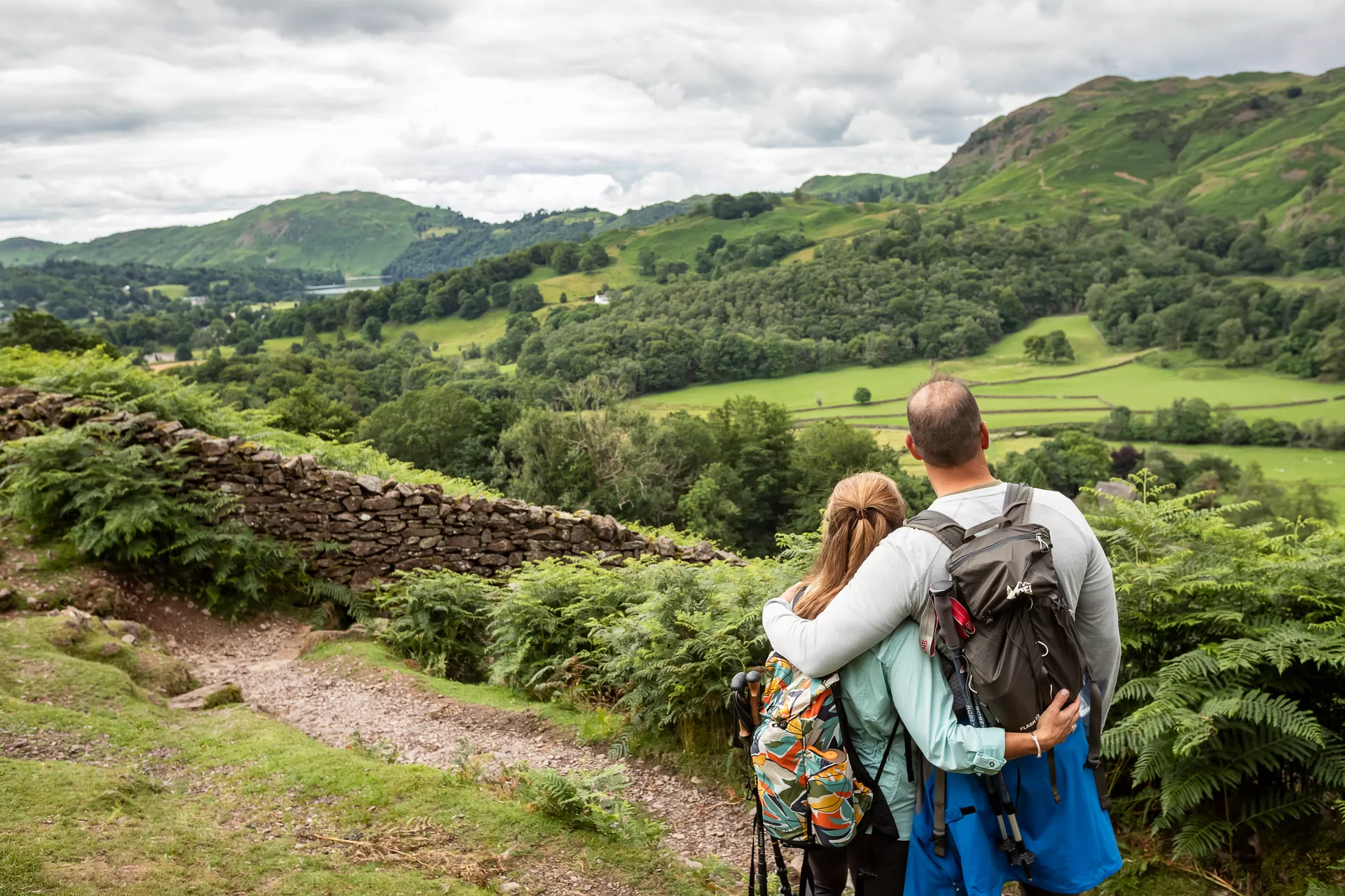 Two people admiring the view in the Lake District